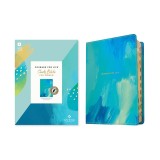 NLT Courage for Life Study Bible for Women (Leatherlike, Brushed Aqua Blue, Indexed, Filament Enabled)