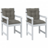 Perne scaun cu spatar scund 2 buc. melanj gri 100x50x7cm textil GartenMobel Dekor, vidaXL