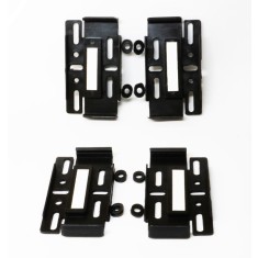 Set 4 buc Suport slim numar inmatriculare MD fara rame fata + spate negru