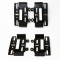 Set 4 buc Suport slim numar inmatriculare MD fara rame fata + spate negru