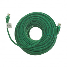 Cablu UTP, Lanberg 42784, cat.5e, mufat 2xRJ45, lungime 30m, AWG 26, 100 MHz, de legatura retea, ethernet, verde