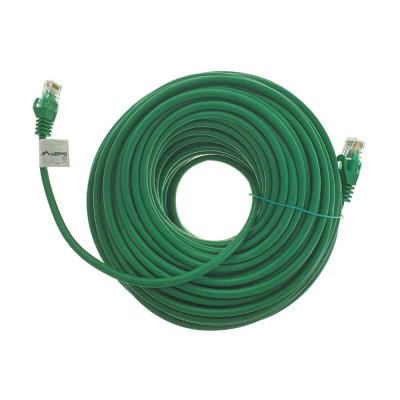 Cablu UTP, Lanberg 42784, cat.5e, mufat 2xRJ45, lungime 30m, AWG 26, 100 MHz, de legatura retea, ethernet, verde foto