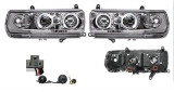 Set faruri tuning TOYOTA LAND CRUISER (FJ80/FJ82), 01.1989-05.1996, Taiwan, partea stanga+dreapta, tip bec H1+H1; manual; transparent, argintiu; cu r, Rapid