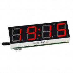 Ceas digital RX8025T cu LED ROSU, afiseaza timpul, temperatura si tensiunea