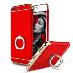 Husa telefon Iphone 6/6S offera protectie 3in1 Ultrasubtire - Red S Matte Ring