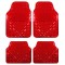 Covorase Auto Universale, model Diamond, culoare Crom Rosu