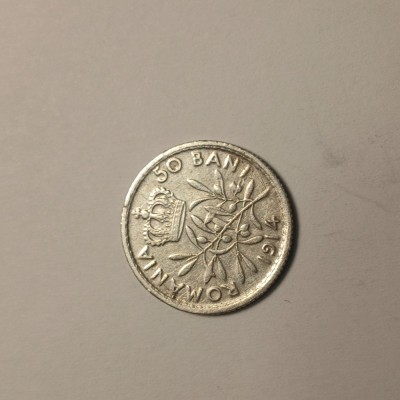 Di.145. Moneda 50 bani 1914 Argint foto