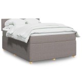 Cumpara ieftin Pat continental cu saltea gri taupe 140x200 cm material textil