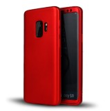 Cumpara ieftin Husa FullBody Silicon MyStyle Red pentru Samsung Galaxy S9 Plus acoperire completa 360 grade cu folie de protectie gratis
