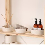 Cumpara ieftin Set coșuri din bumbac, 3 bucati Julius style Ecru 15x15x6 cm
