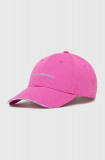 Cumpara ieftin Karl Lagerfeld șapcă de baseball din bumbac culoarea roz, cu imprimeu