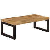 Cumpara ieftin Masuta de cafea, 100x50x35 cm, lemn masiv de mango si otel