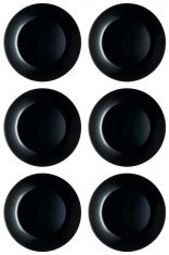Set farfurii 6 piese pentru Fructe, Opal, Negre, diametru 18 cm