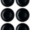 Set farfurii 6 piese pentru Fructe, Opal, Negre, diametru 18 cm