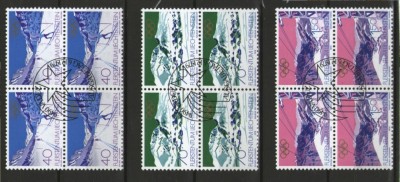 Liechtenstein 1979 - J.O.Lake Placid, serie stampilata de 4 foto