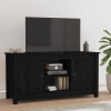 VidaXL Comodă TV, negru, 103x36,5x52 cm, lemn masiv de pin 814588