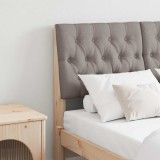 vidaXL Tăblie tapițată Gri taupe 120 cm Lemn de pin masiv 879352