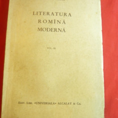 Ovid Densusianu- Literatura Romana Moderna -vol.III -Ed1933 cu semnatura control