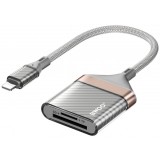 Cititor Card Lightning BWOO BZ63, SD - microSD, Gri
