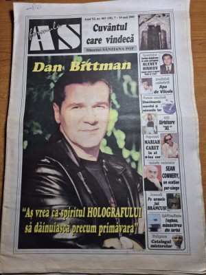ziarul formula as 7 -14 mai 2001 - dan bitman ,suzana rosca ,sean connery ,mariah carey , daniel robu, foto