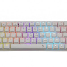 Tastatura Gaming Mecanica White Shark GK-002122 Wakizashi, iluminare RGB, Layout International, USB-C/USB 2.0 (Alb)