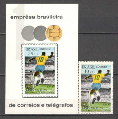 Brazilia.1969/70 Golul 1000 Pele-fotbalist GB.38 foto