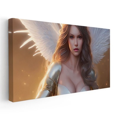 Tablou portret femeie cu aripi inger 1729 Tablou canvas pe panza CU RAMA 30x60 cm foto