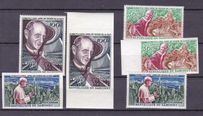 Dahomey 1966 Papa Paul VI MI 282-284 A+B MNH foto
