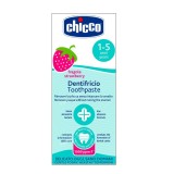 Pastă de dinți pentru copii Chicco Strawberry, 1000 ppm fluorură, protecție &icirc;mpotriva cariilor, 50 ml