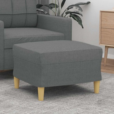 vidaXL Taburet, gri &amp;icirc;nchis, 60x50x41 cm, material textil foto