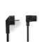 Cablu de alimentare Schuko tata cotit - IEC- 320-C13 cotit 10m 3x1mm2 cupru negru Nedis CEGL10020BK100