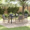 VidaXL Set de masă pentru grădină cu pernă 5 pcs Bej Rattan poli 3380234
