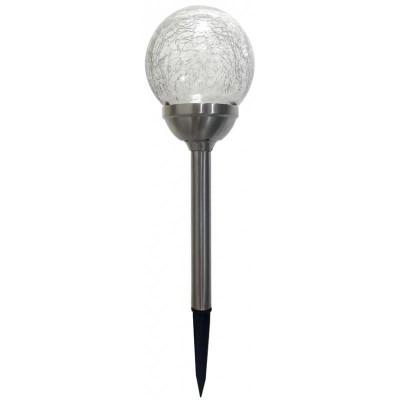 Lampa solara pentru gradina, LED, alb cald, glob de sticla, 12x44 cm, Strend Pro foto