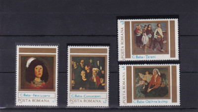 ROMANIA 1983 LP 1085 REPRODUCERI DE ARTA CONTEMPORANA CORNELIU BABA SERIE MNH foto