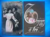 HOPCT 1688 CUPLU-ROMANTICA-FRANTA--LOT 2 CARTI POSTALE VECHI-CIRCULATE