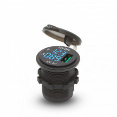 Adaptor USB cu montare în locul brichetei cu voltmetru Best CarHome