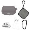 Set extins 5 in 1 pentru protectia castilor Apple Airpods Pro generatia 2, culoarea gri
