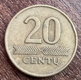C50 - Moneda foarte veche - Lituania - 20 centu - 1997