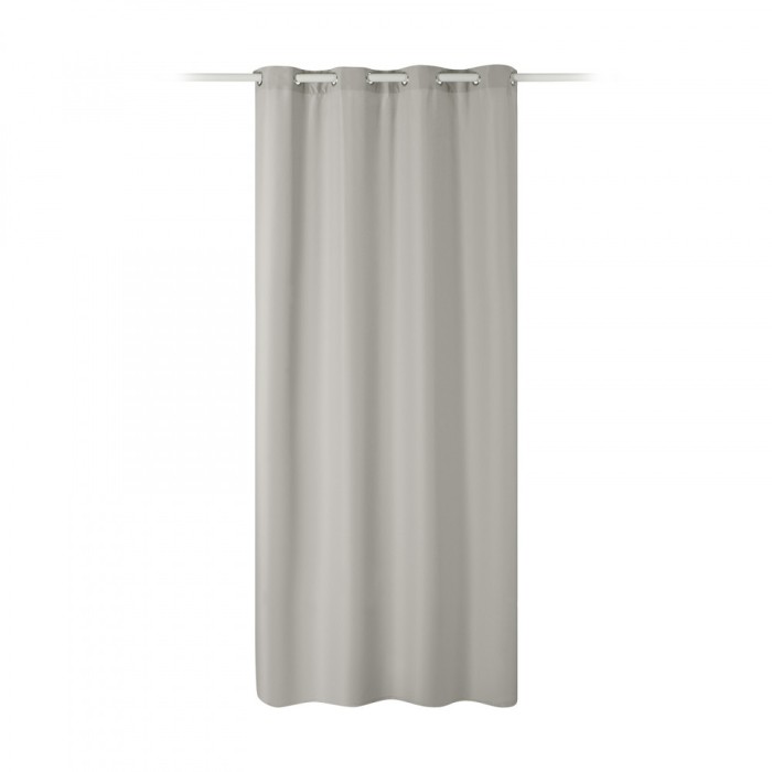 Draperie opaca Stella cu inele Jemidi, 140 x 245 cm, Gri, Poliester, 55283.25.01
