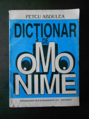 PETCU ABDULEA - DICTIONAR DE OMONIME foto