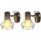 Aplice perete cadru sarma, stil industrial, negru, bec cu filament LED