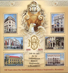 ROMANIA 2020, 140 de ani de la infiin?area Bancii Na?ionale a Romaniei MNH 2304b foto