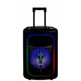 Boxa portabila Akai ABTS-15 Pro Volcano cu Troller, Bluetooth, 75 W RMS, 2 x microfon fara fir, Negru