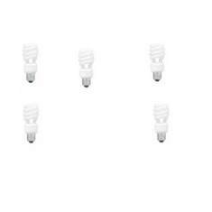 SET 5 becuri fluorescent Panasonic, soclu E27, putere 14W, forma spirala, lumina alb calda, alimentare 220 - 240 V, "EFD14E27HD3E-5" (timbru verde 2.2
