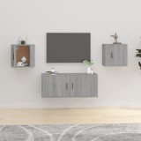 vidaXL Dulapuri TV montate pe perete 2 buc. gri sonoma 40x34,5x40 cm