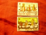 Serie Insula Man 1983 - Craciunul - Copii , 2 valori, Nestampilat