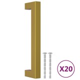Manere de dulap, 20 buc., auriu, 128 mm, otel inoxidabil