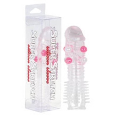 Extensie/Manson Penis Super Stretch, Transparent, 14 cm foto