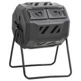 Cumpara ieftin Recipient de compost de gradina, negru, 73x64x95 cm, 160 L