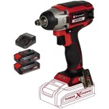 Einhell IMPAXXO 18/230 PXC + Twinpack CB + 4514095 - Masina de insurubat cu impact patrat 1/2 inch 230 Nm + Set 2 acumulatori si incarcator Li-Ion 18